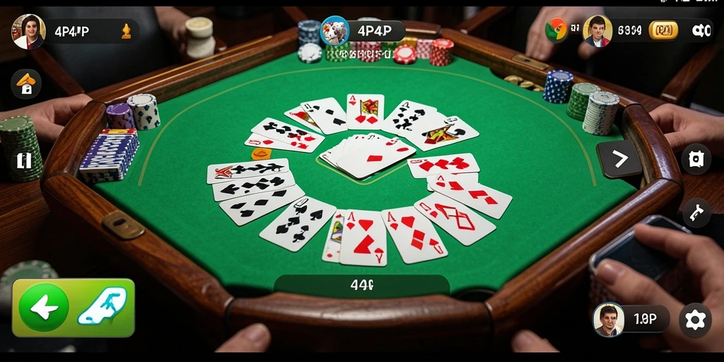 Screenshot gameplay 4P4P menunjukkan serunya bermain Gaple.