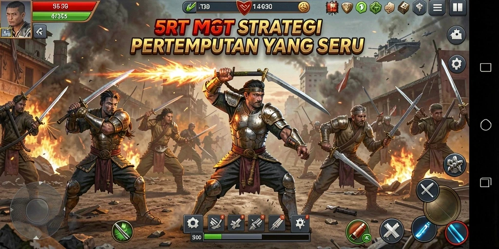 Tampilan gameplay 5RT yang menarik dengan elemen strategi yang mendalam.