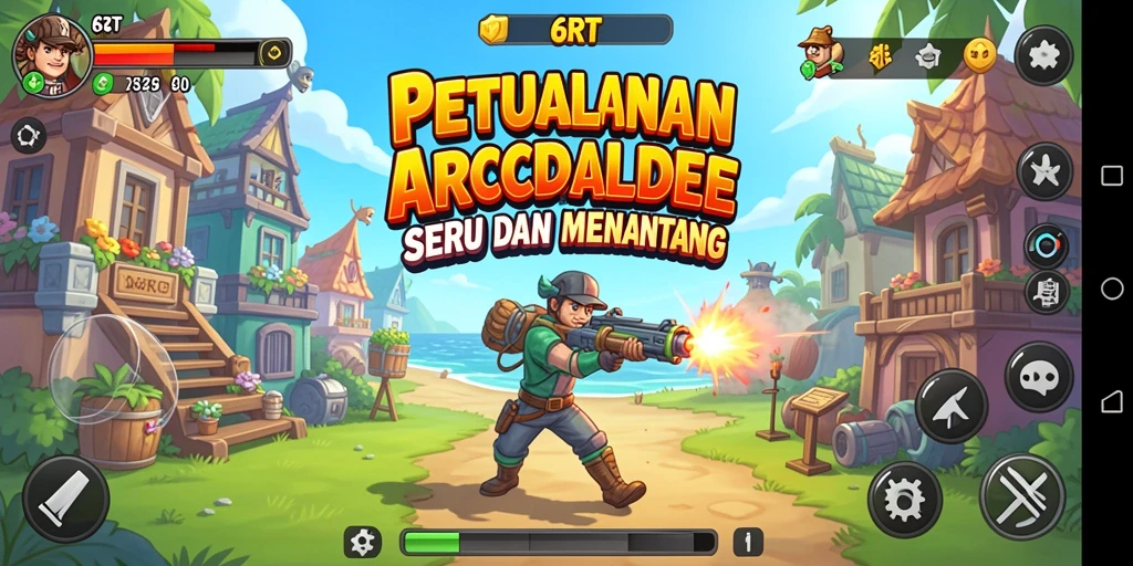 Screenshot gameplay menampilkan aksi mendebarkan di 6RT.