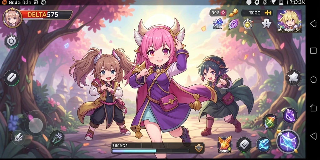 Tampilan gameplay DELTA575 yang menakjubkan dan mendebarkan.