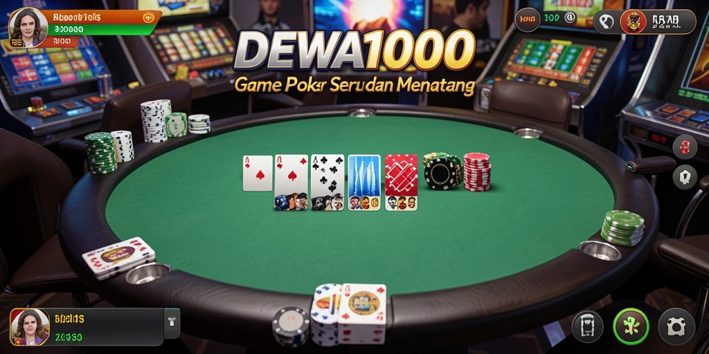 Gameplay seru dalam aplikasi poker DEWA1000.