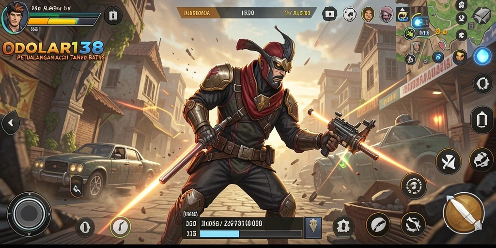Tampilan gameplay menarik dari DOLAR138 saat melawan musuh di arena aksi.