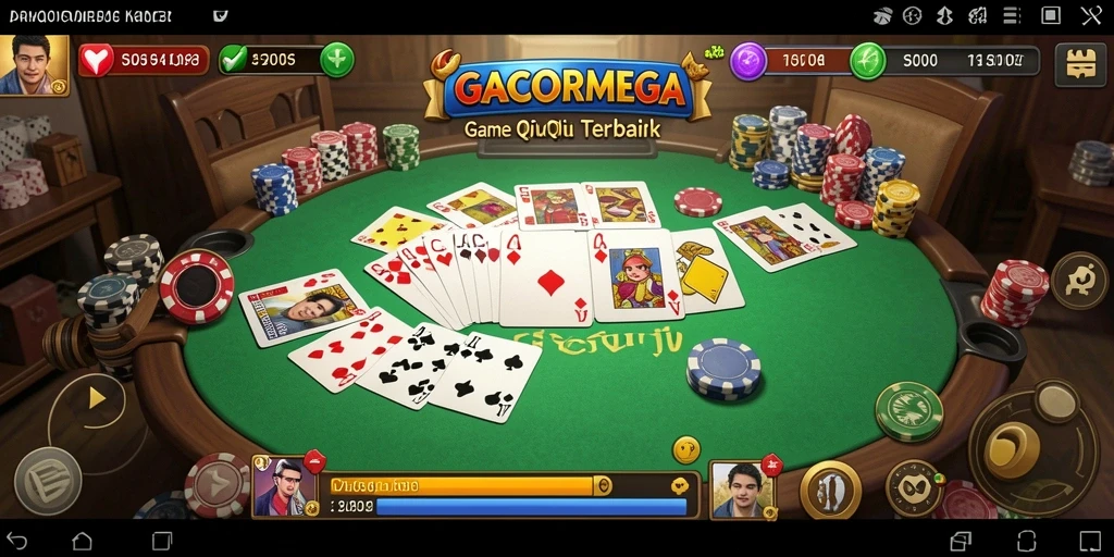 Tampilan menarik dari gameplay QiuQiu GACORMEGA.