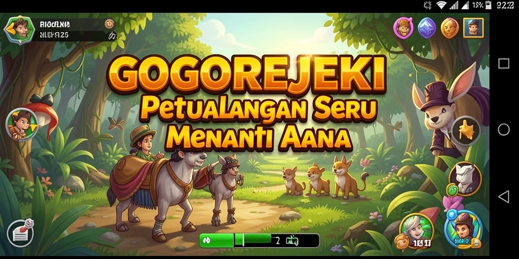 Tampilan gameplay seru dari GOGOREJEKI di dunia petualangan.
