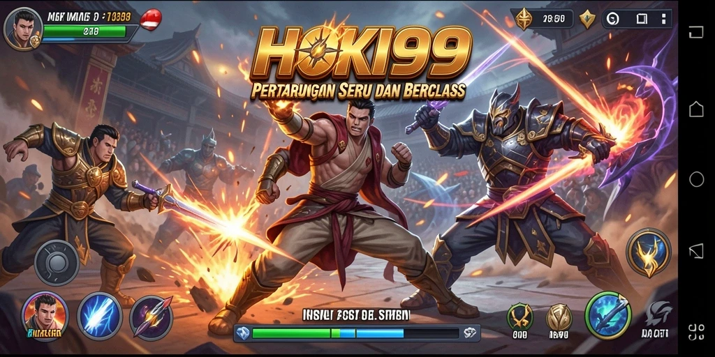 Tampilan gameplay HOKI99 yang menampilkan pertarungan dinamis.