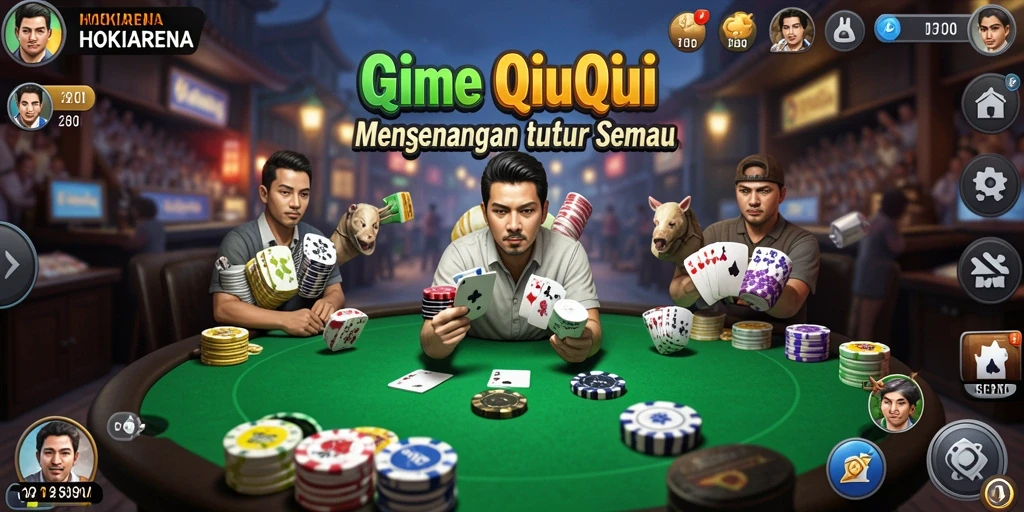 Tampilan gameplay QiuQiu yang seru dan menantang di HOKIARENA.