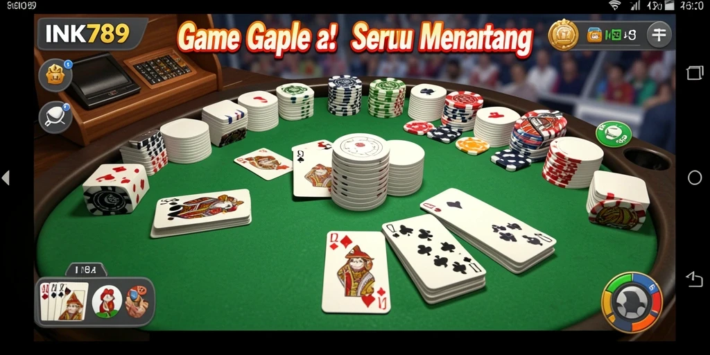 Tampilan menarik gameplay Gaple INK789 yang seru.