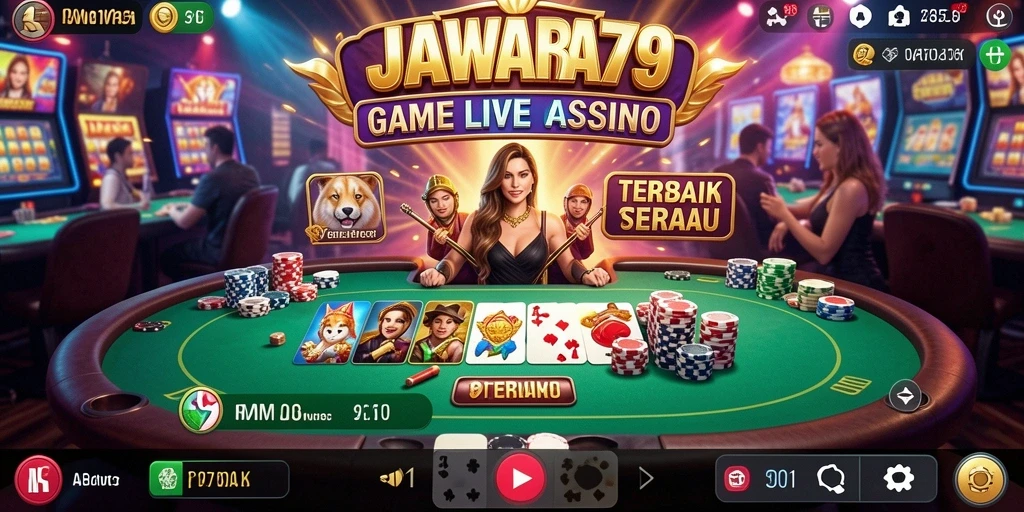 Tampilan menarik gameplay Live Casino di JAWARA79 dengan dealer langsung.
