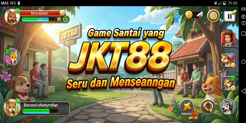 Screenshot gameplay JKT88 menampilkan suasana bermain yang seru dan santai.