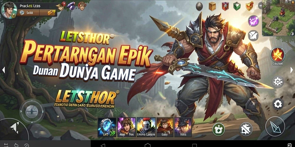 Tampilkan aksi pertarungan epik di LETSTHOR dengan karakter unik.