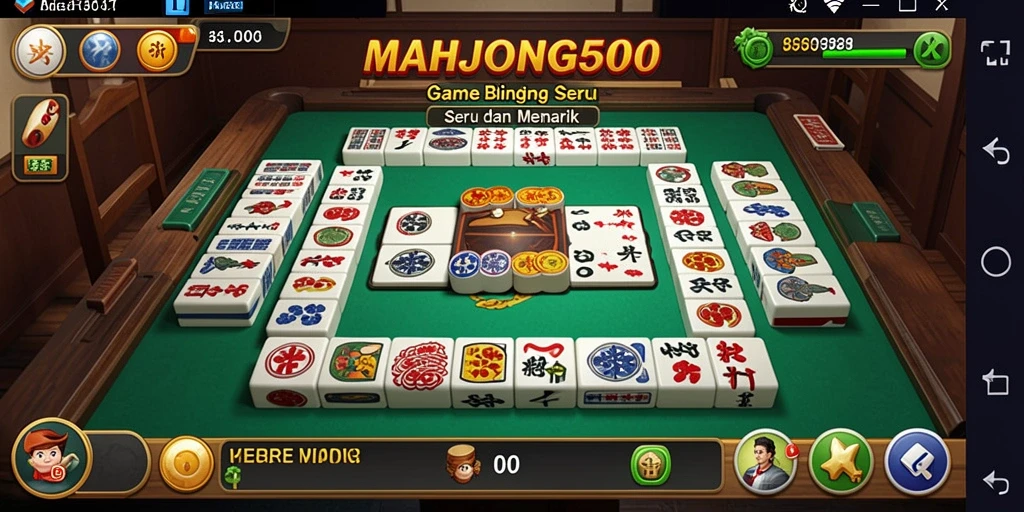 Tampilan utama gameplay MAHJONG500 yang seru dan mengasyikkan.