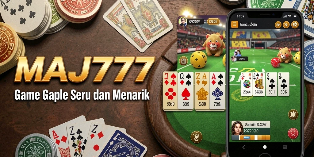 Gameplay seru MAJ777 dalam bermain Gaple dengan teman-teman.