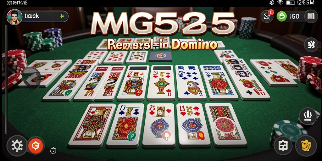 Tangkapan layar gameplay MG525 menampilkan aksi seru permainan Domino.