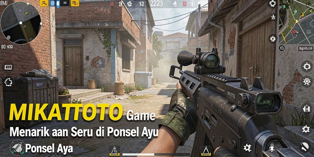 Screenshot gameplay MIKATOTO yang menampilkan aksi tembak-menembak.