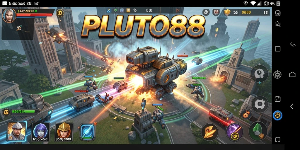 Tampilan gameplay menarik dari PLUTO88 dengan strategi yang menantang.