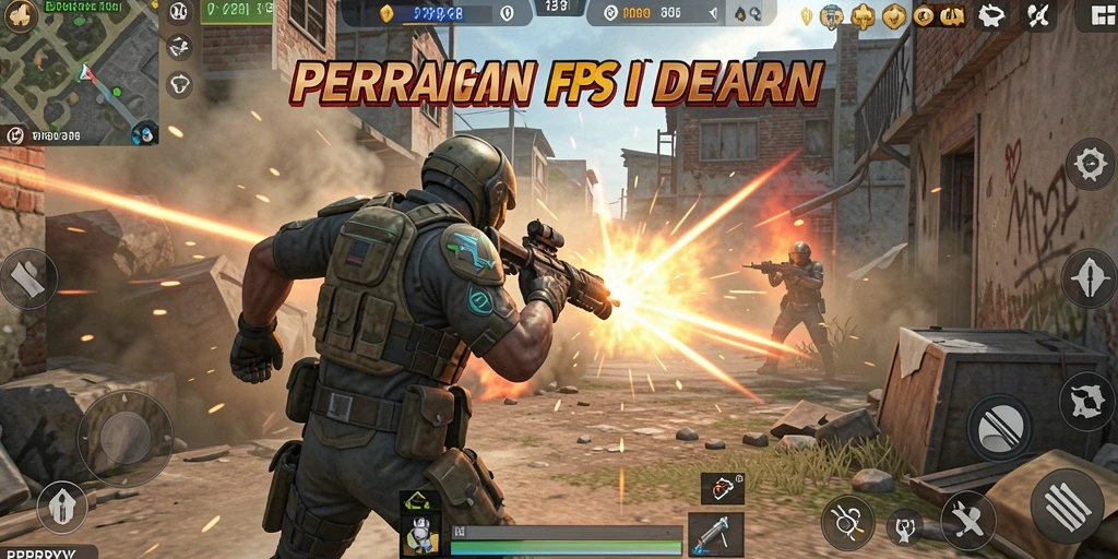 Gameplay PPRRYY yang mendebarkan di arena pertempuran FPS.