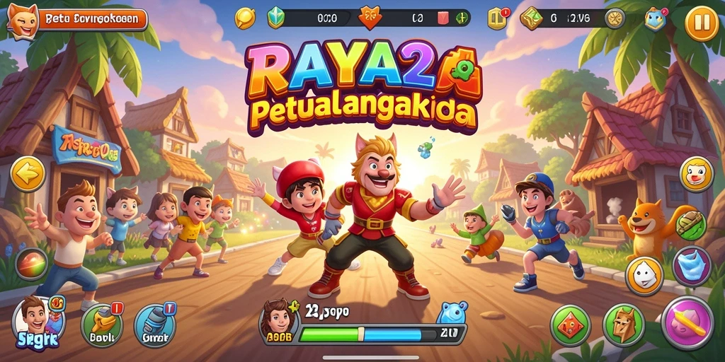 Screenshot gameplay RAYA22 menampilkan keseruan dalam menyelesaikan level.