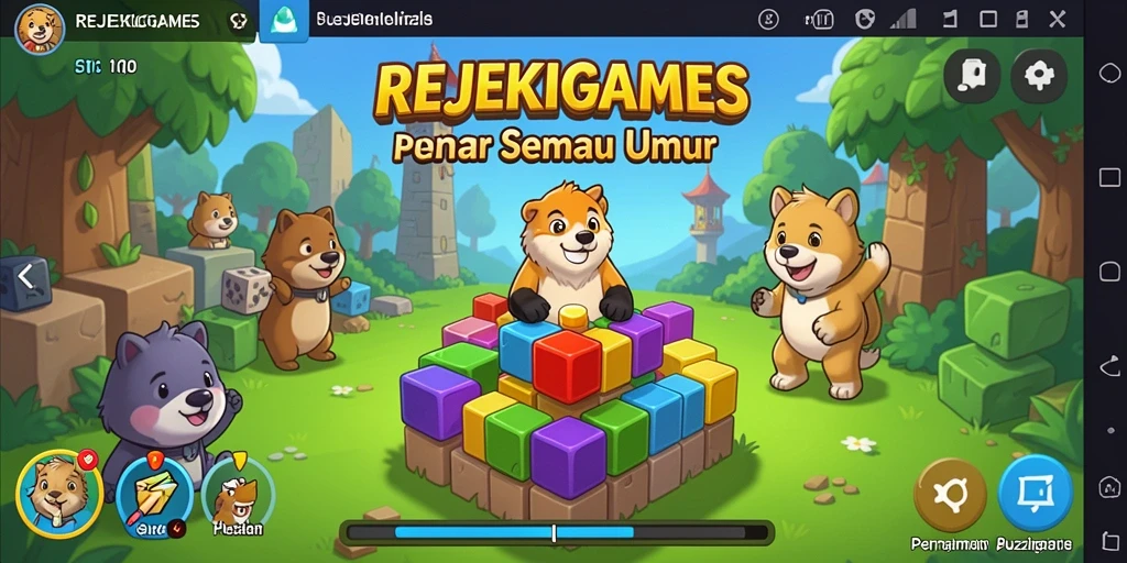 Tampilan gameplay seru dan tantangan menarik di REJEKIGAMES.