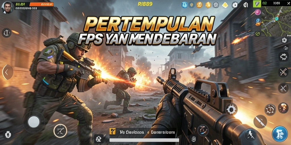 Tampilan aksi seru dalam RI889 yang menampilkan pertempuran epik.