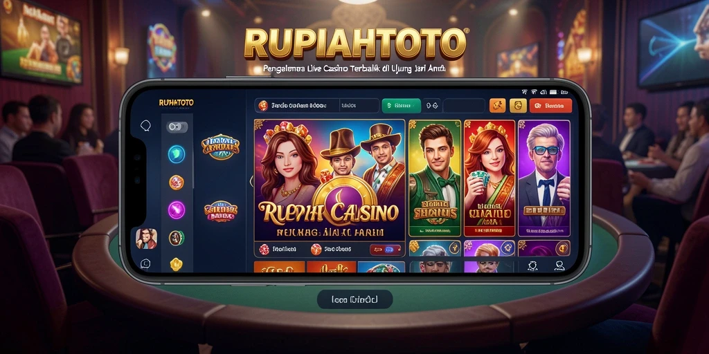 Tampilan gameplay RUPIAHTOTO yang menampilkan dealer langsung dan permainan seru.