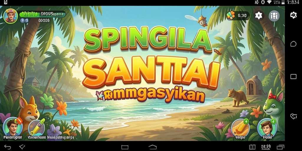 Tampilan gameplay SPINGILA yang penuh warna dan menarik.