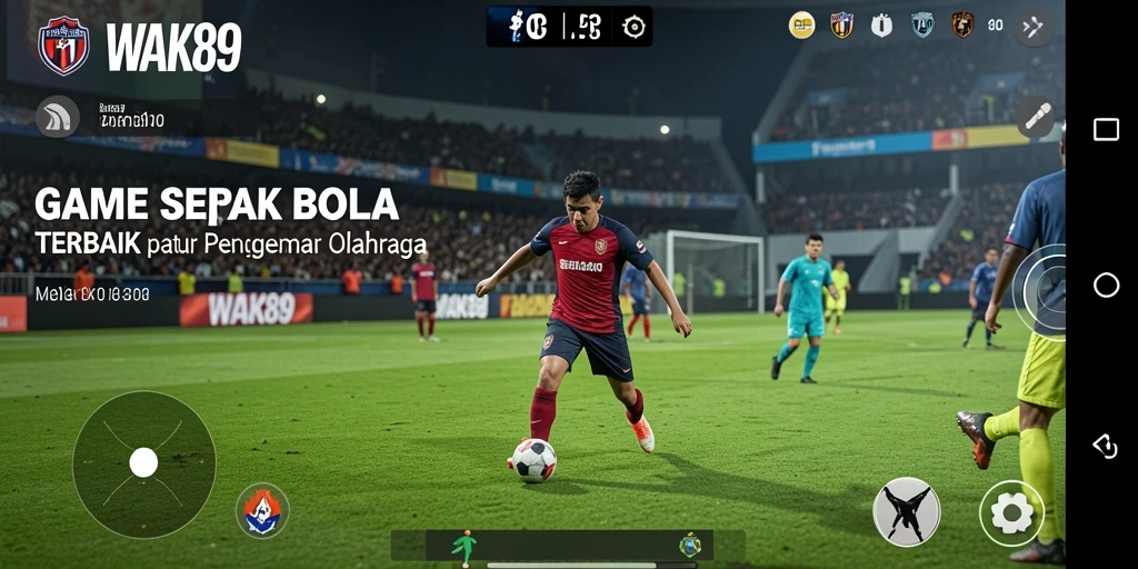 Tampilan gameplay WAK89 yang mendebarkan saat pertandingan sepak bola.