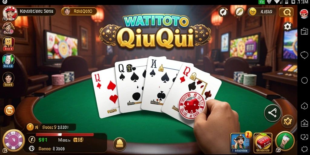Screenshot permainan QiuQiu WATITOTO yang seru.
