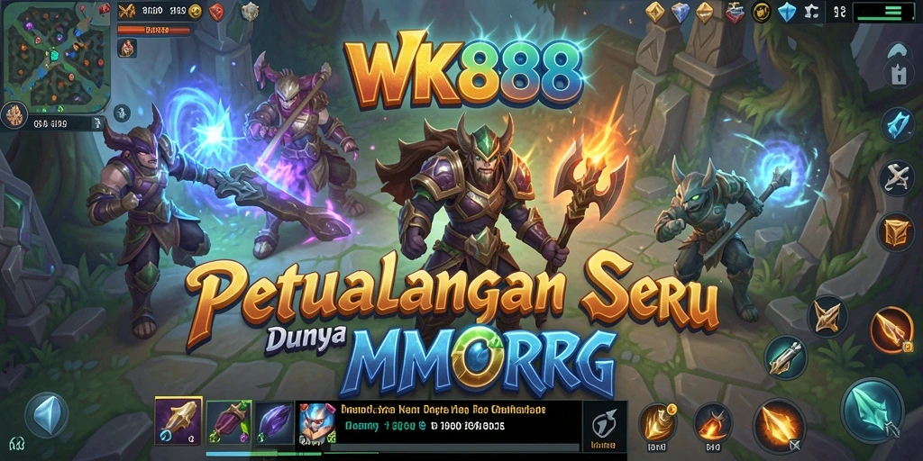 Menampilkan aksi seru dalam dunia MMORPG WK888.
